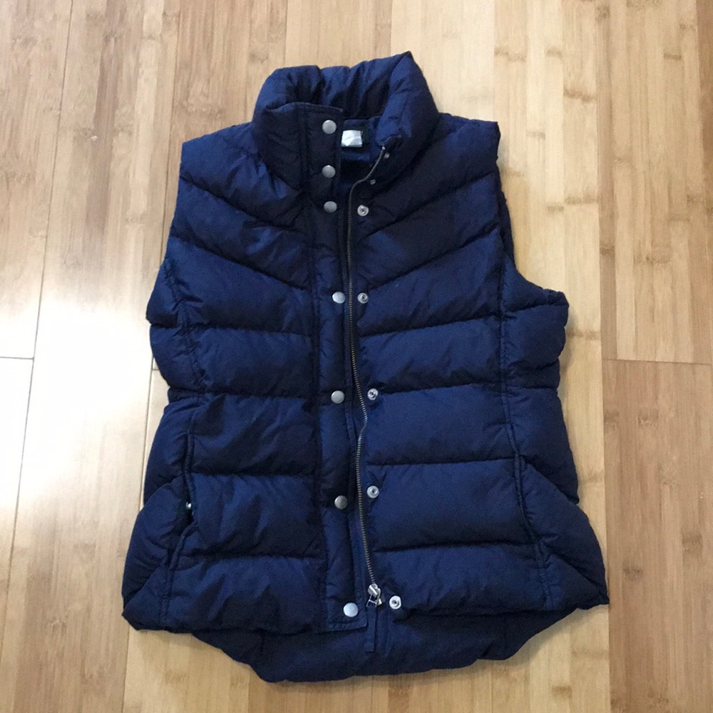 Navy J Crew Puffer Vest